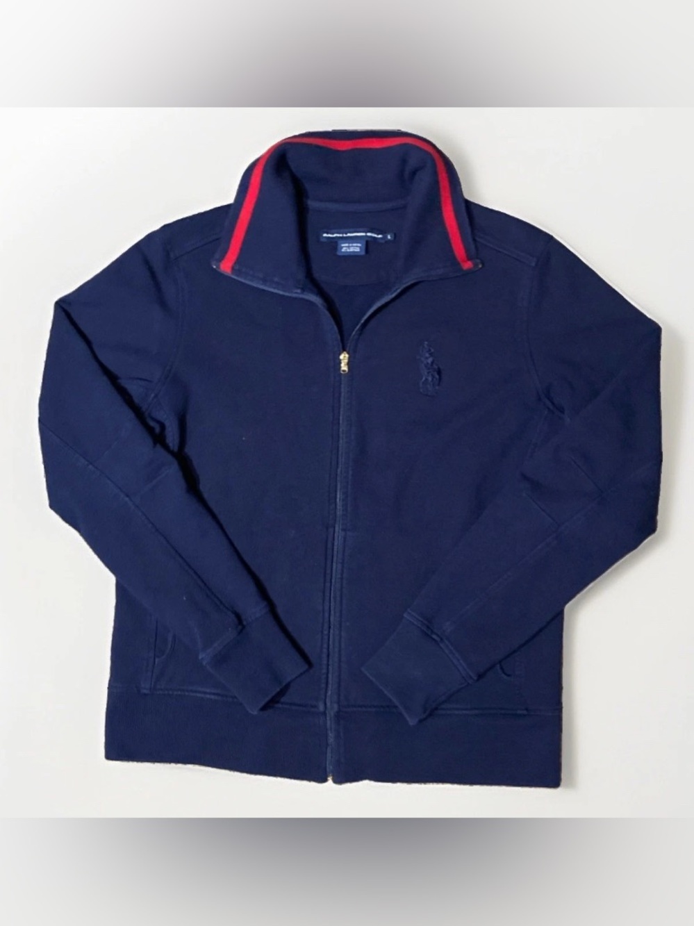 Ralph Lauren Golf Women’s Navy Full Zip Jacket W/ Medium Pony Size: Large